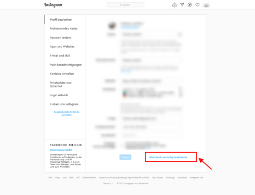 Account bei Instagram löschen
