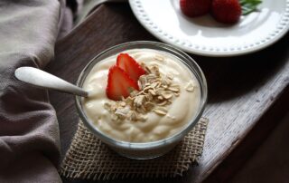 yogurt fruit vanilla strawberries 1442033