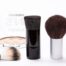 cosmetics, make up, paint brush, kabuki-pnsel, bristles, hair, cylindrical, metal sleeve, aluminum, instruct, matting the skin, white, skin color, black, gray, cosmetics, cosmetics, cosmetics, make up, make up, make up, make up, make up
